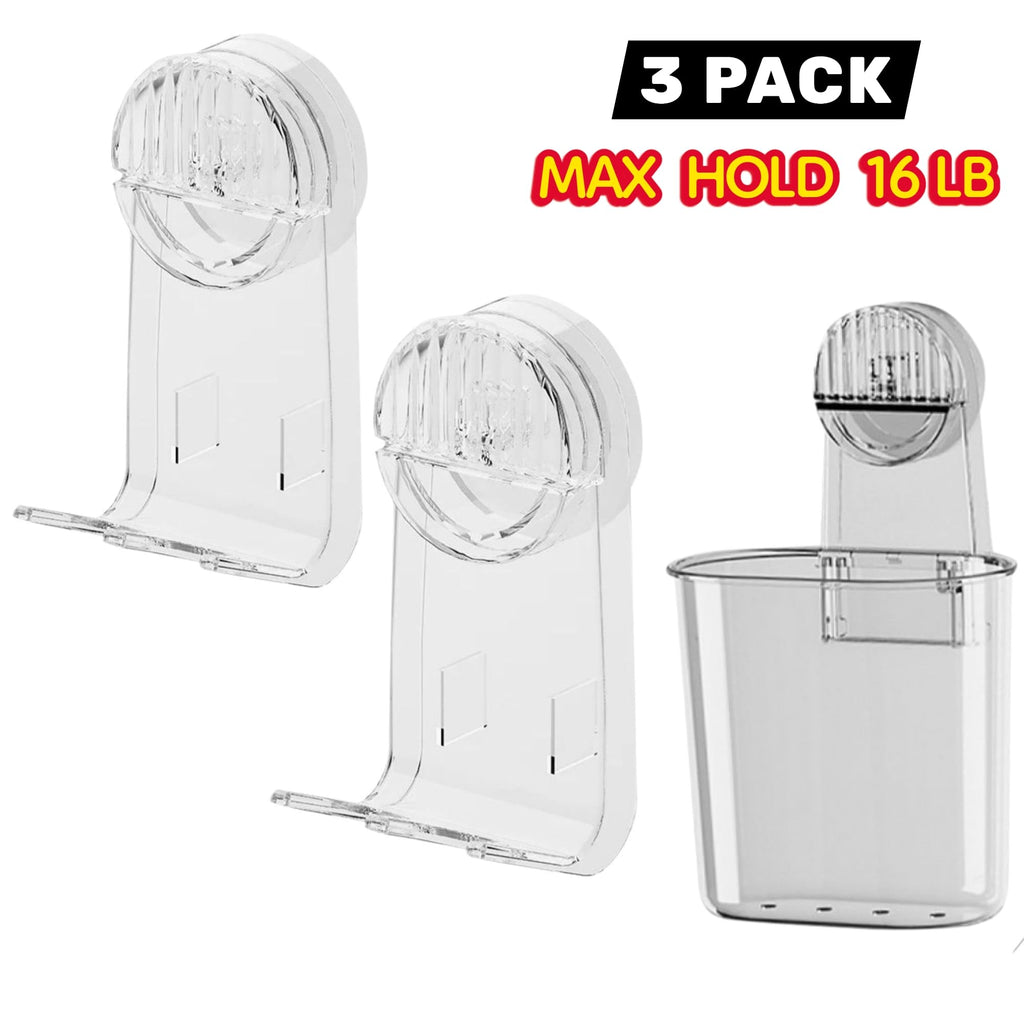 3 pack Vacuum Suction Cup Hooks Set for Shower Kitchen Storage Glass Window Tile Wheath Heavy Duty Suction cup hooks. Toothbrush Suction Holder Multifunctional Waterproof Removable Reusable Clear