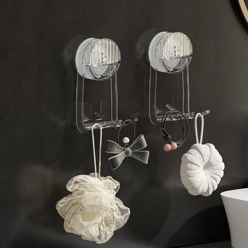 3 pack Vacuum Suction Cup Hooks Set for Shower Kitchen Storage Glass Window Tile Wheath Heavy Duty Suction cup hooks. Toothbrush Suction Holder Multifunctional Waterproof Removable Reusable Clear
